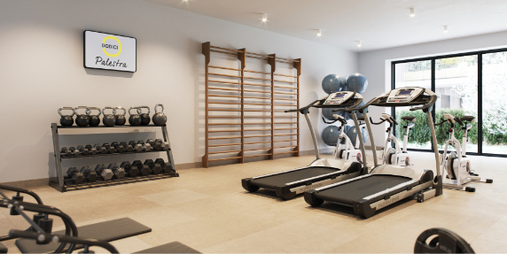 Palestra attrezzata, aree condominiali comuni, Nexity, Dodici O